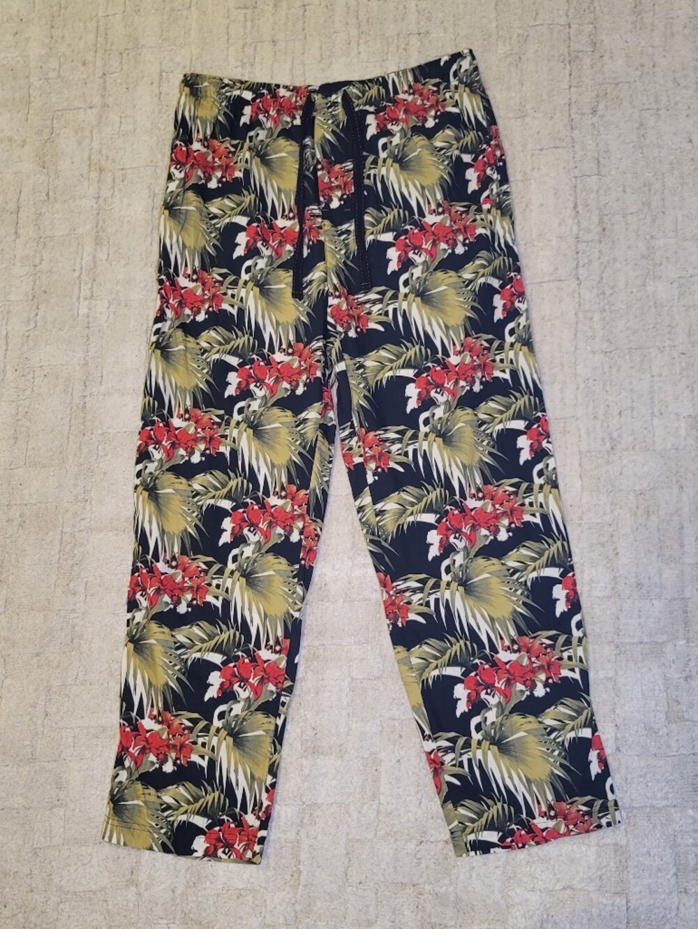 EUC TOMMY BAHAMA Tropical Floral Print Lounge Pants Women's Size L